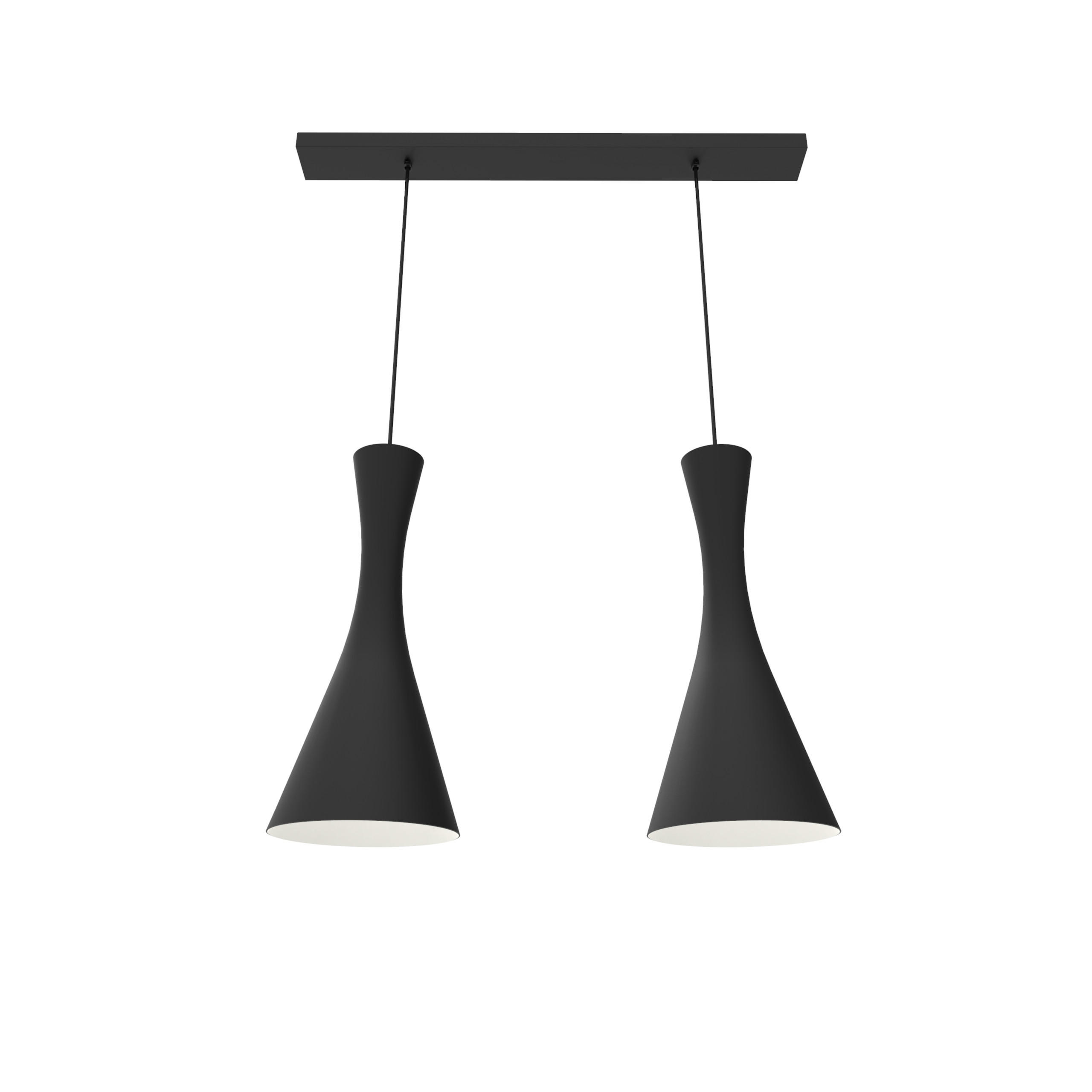 Lumicom Hängeleuchte Schwarz 70x120x20 cm