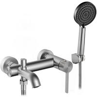 WANNENARMATUR Rea Foster Nickel Brush - Edelstahlfarben, Metall (17.5/10/22cm) - REA