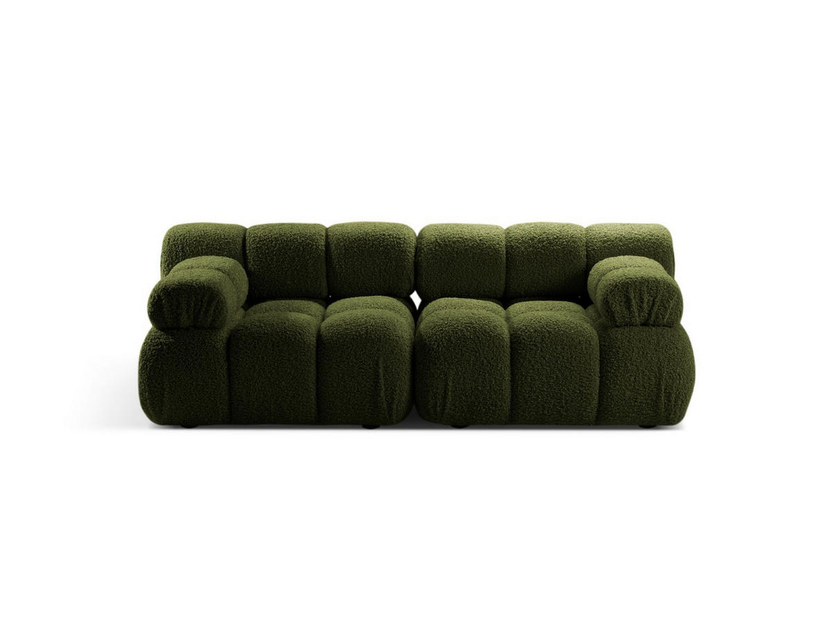 SOFA modular Bellis aus Boucle grün 2 Sitzplätze - Grün, Textil (94/70/188cm) - Micadoni