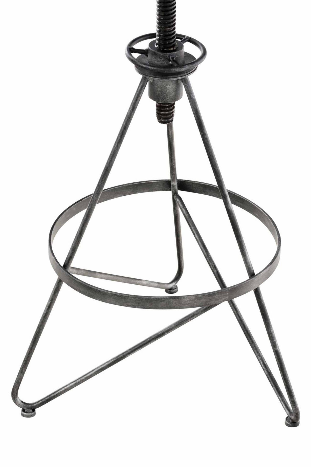 BARHOCKER Kalie, Holzsitz, Gestell Metall Silber - Silberfarben, Holz (43/82/43cm) - TPFLiving