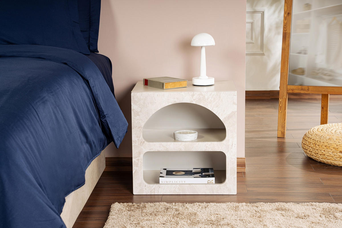 NACHTTISCH lorin beige - Beige, Holz (40/50/50cm) - Habitat Garten