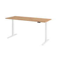 SCHREIBTISCH elektrisch XMKA 80/200/74 cm in Wildeiche/Weiß - Wildeiche/Weiß, Holzwerkstoff (80/200/74cm) - bümö