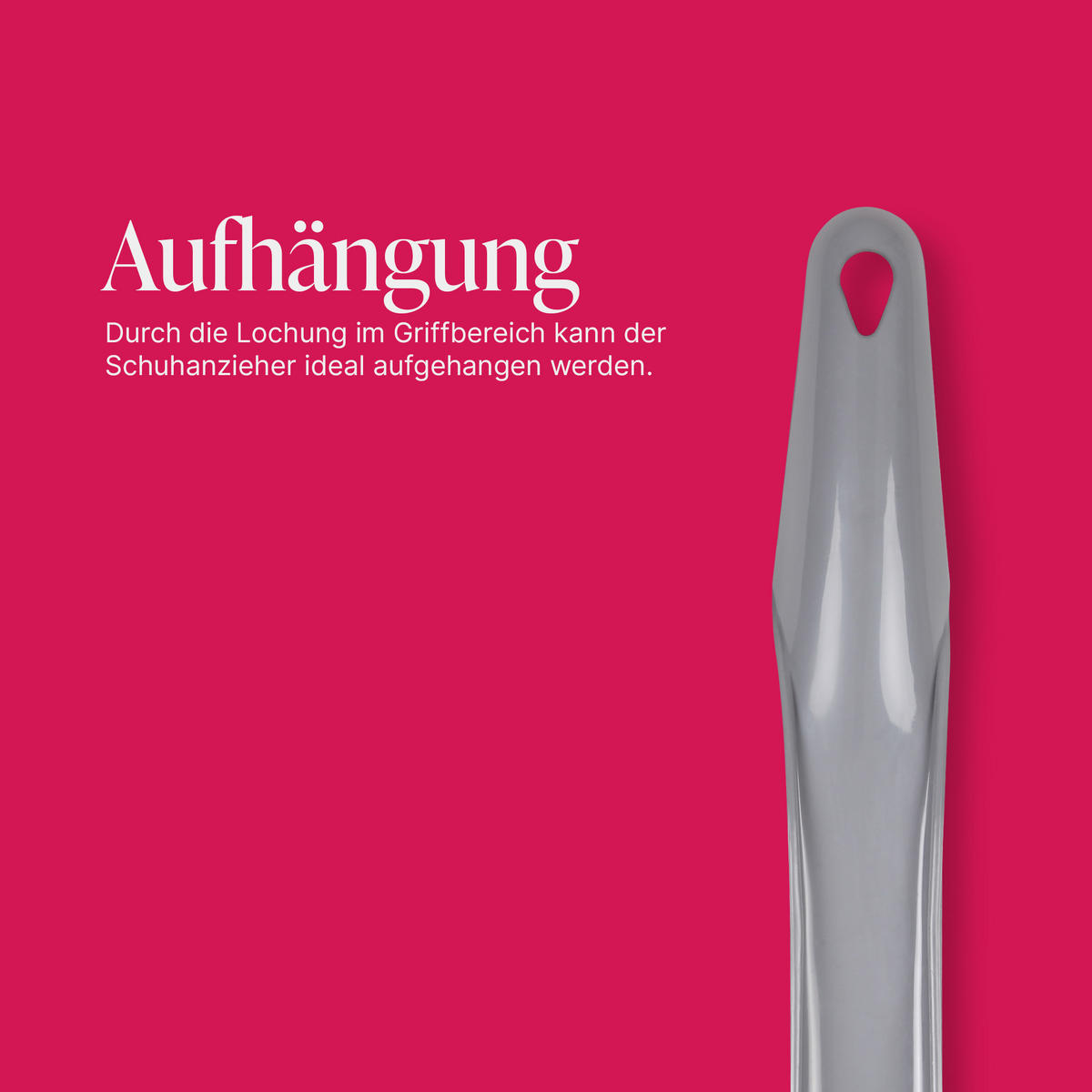 SCHUHLÖFFEL Kunststoff Grau 47 cm - Grau, Kunststoff (4/1/47cm) - ProHome