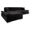 ECKSOFA Malwi Premium, Seite: Links - Schwarz, Holz/Textil (278/161cm) - MIRJAN24