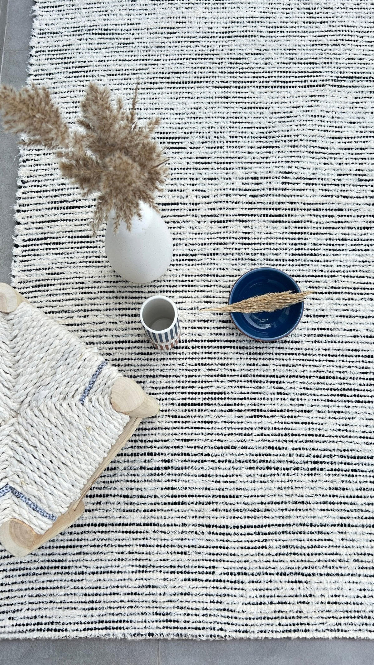 TEPPICH aus recycelter Baumwolle handgewebt grau - Grau, Naturmaterialien (160/230cm) - AFK Living