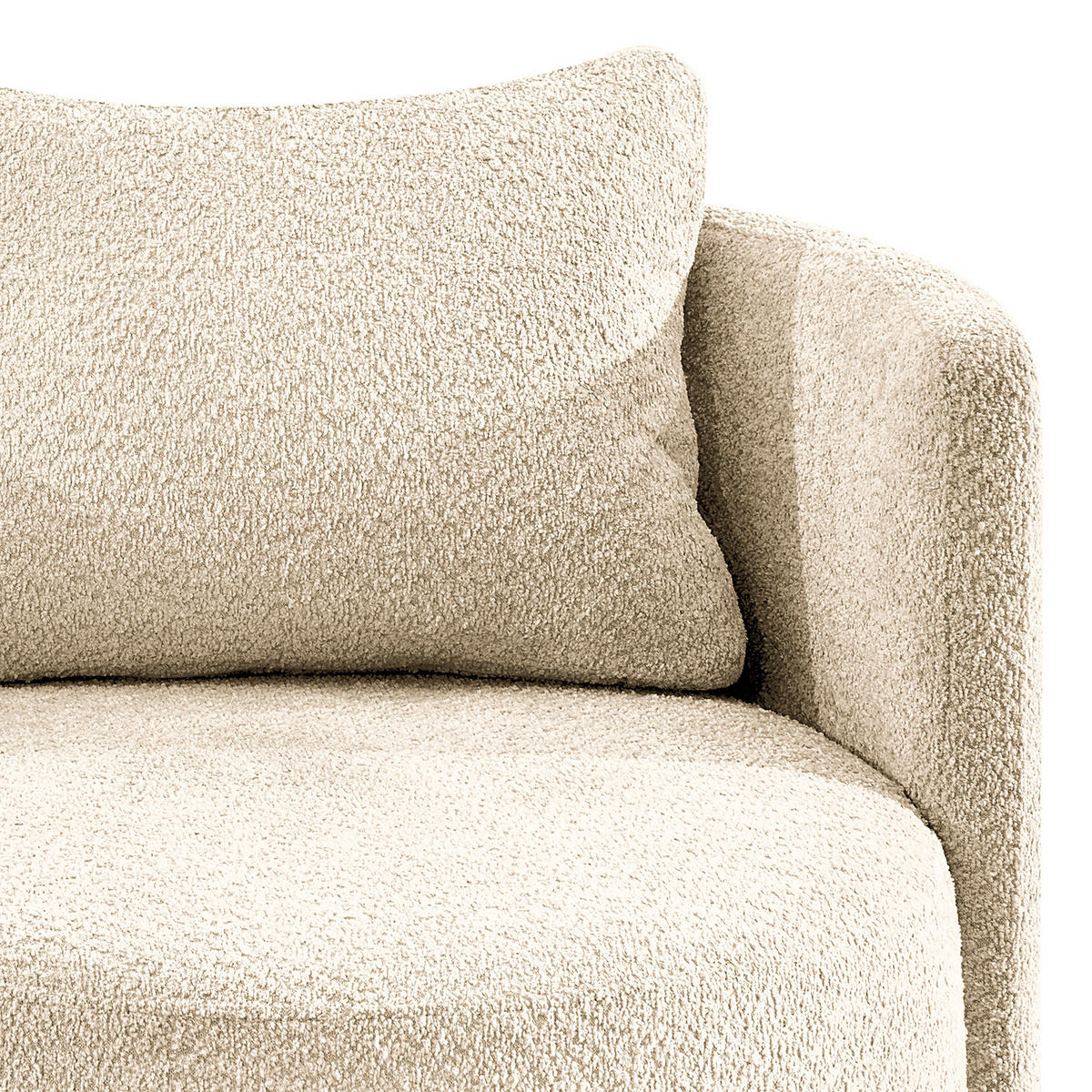 XXL-SESSEL - Beige/Schwarz, Textil/Metall (95/77/95cm) - home24