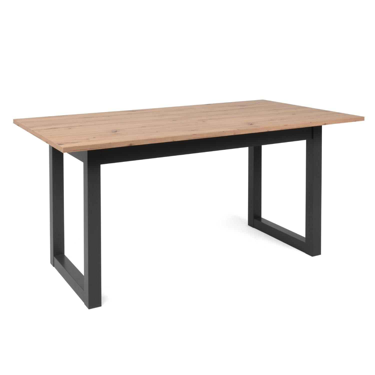 ESSTISCH in Holzwerkstoff 160-200/90/75 cm ausiehbar - Schwarz/Braun, Holz (90/160/75cm) - Homestyle4u