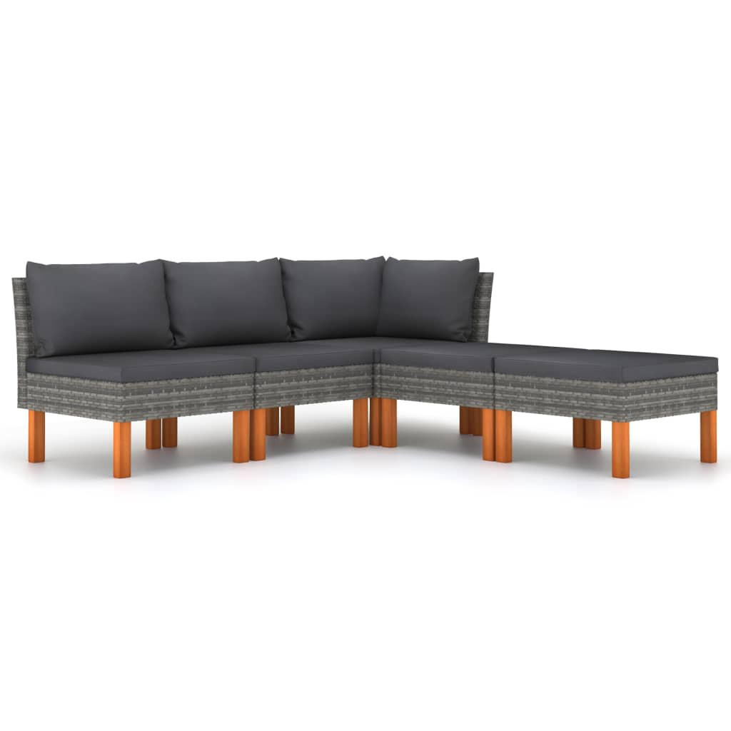 GARTENSET Yaukie 5-teilig - Grau, Metall - Nettlife