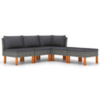 GARTENSET Yaukie 5-teilig - Grau, Metall - Nettlife
