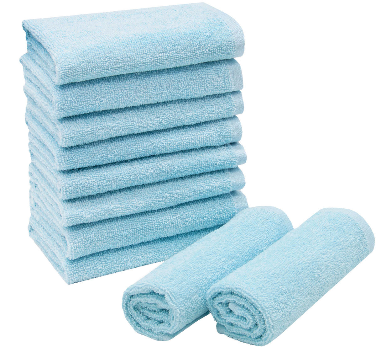 SEIFTÜCHER, 10er-Set, 30x30 cm, 100% Baumwolle, Blau - Hellblau, Textil (30/30cm) - Zollner