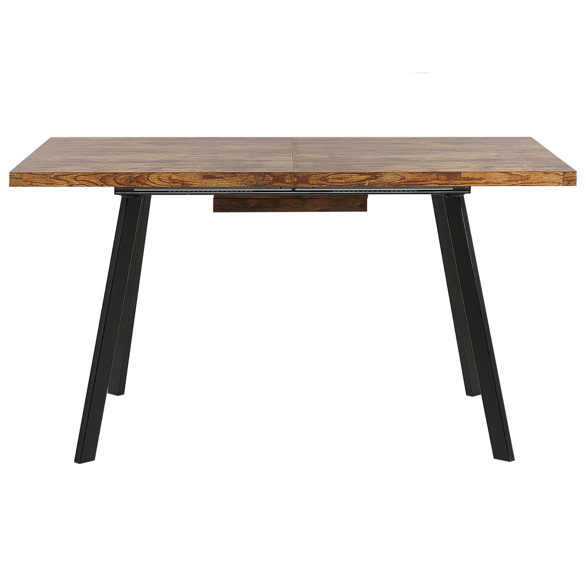 JÍDELNÍ STŮL 140-180/90/76 cm Světle hnědý, Černý Obdélníkový Harlow - světle hnědá, kompozitní dřevo (140/90/76cm) - Beliani