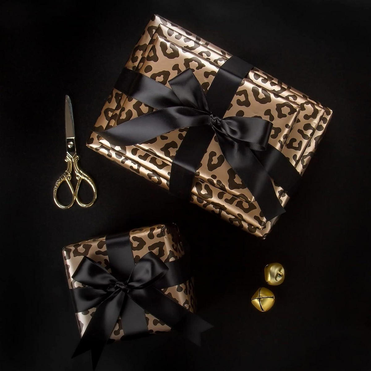 GESCHENKPAPIERROLLE Leopardenmuster mit Metallic-Folienglanz 43,2 cm x 10 m - Multicolor, Papier (4/4/43cm)