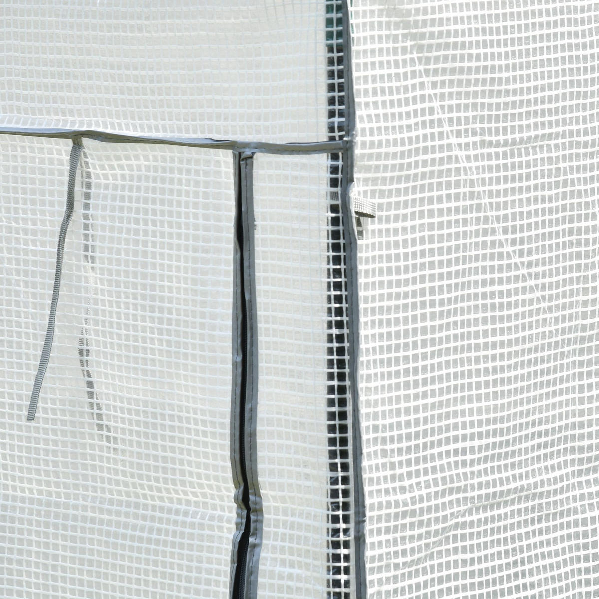 FOLIOVÝ SKLENÍK, 101L x 50Š x 150V cm - bílá, kov/plast (50/150/101cm) - Outsunny