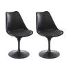 STUHL 2er-Set - Polypropylen, Kunstleder & Metall - Schwarz - XAFY - Schwarz, Kunststoff (56.5/82/49cm) - Vente-Unique