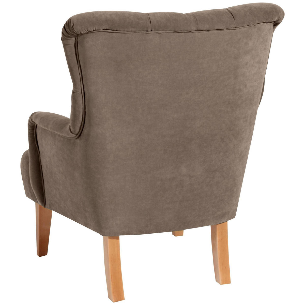 SESSEL Kaiya Bezug Veloursstoff Buche natur / sahara - Graubraun, Kunststoff (71/97/82cm) - 58aufmkessel