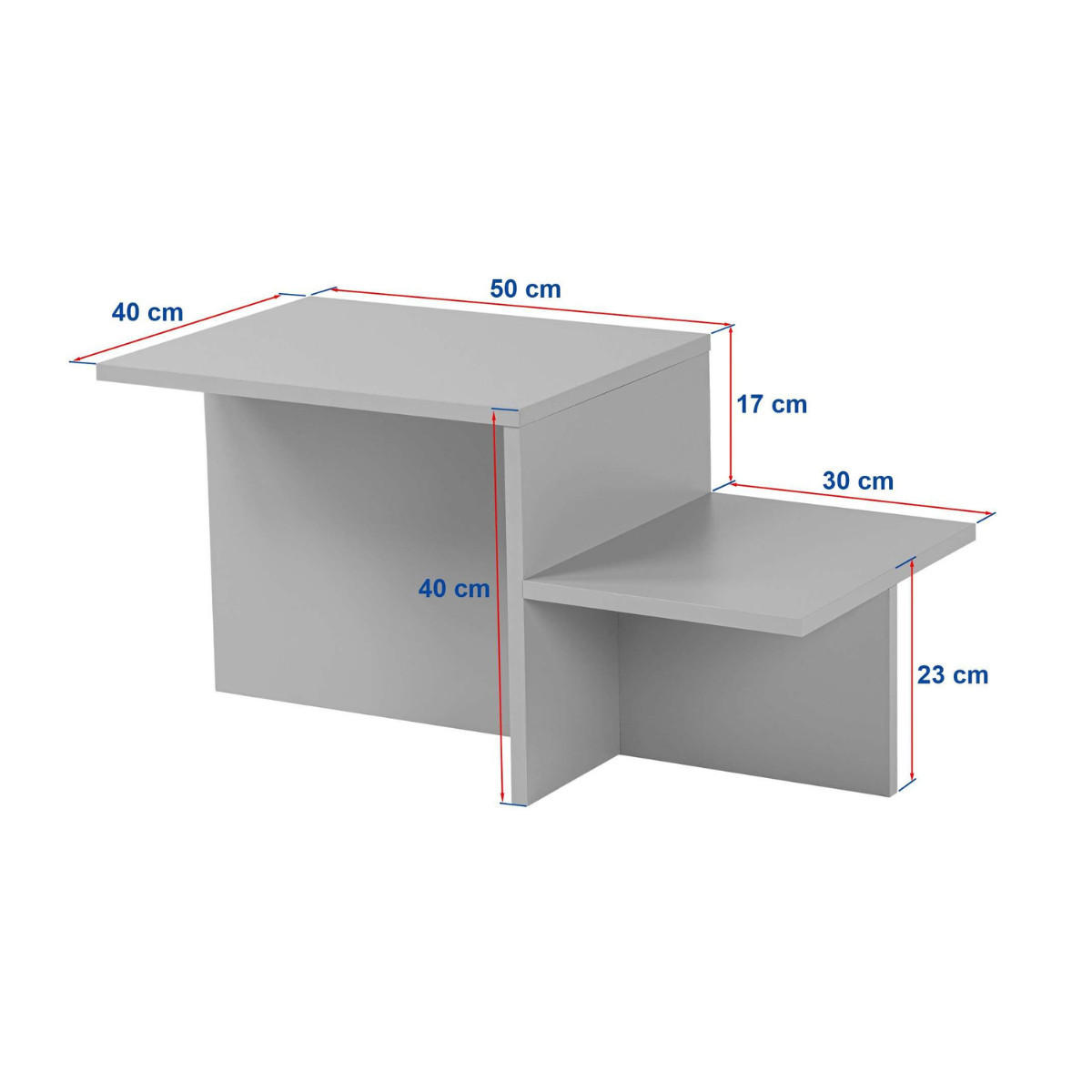 COUCHTISCH mit 2 Ebenen - harmony 77/40/40 cm - Naturfarben, Holzwerkstoff (77/40/40cm) - Calicosy