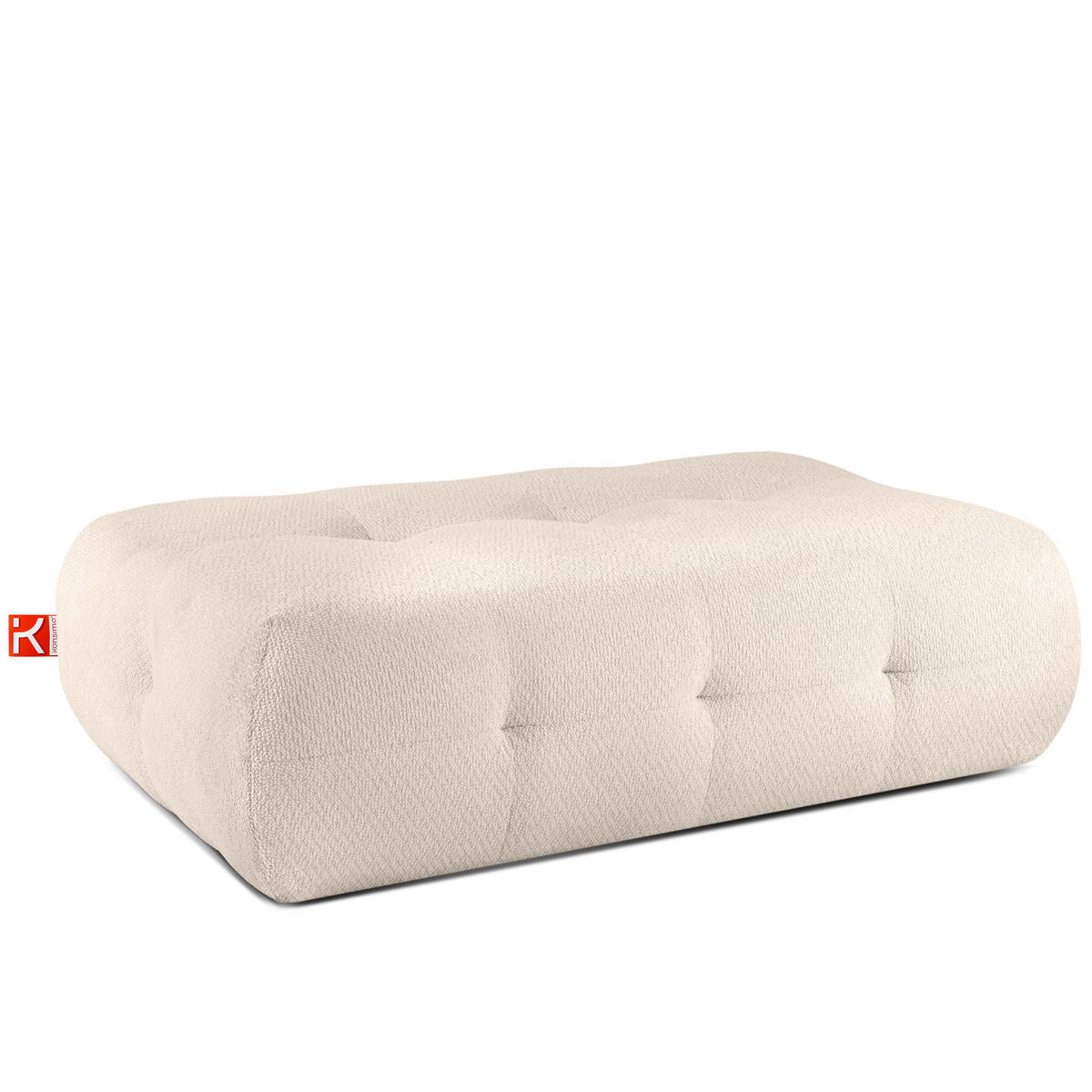 SITZHOCKER ALIGRA, Hellbeige - Beige, Holz/Holzwerkstoff (144/44/95cm) - KONSIMO®