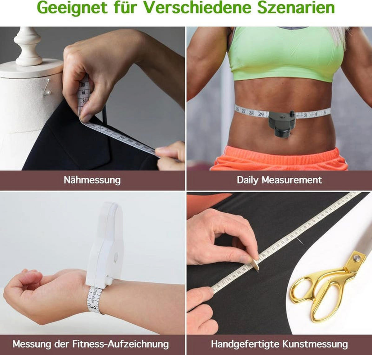 MASSBAND – zur Körpervermessung, 2er-Packung - Multicolor, Kunststoff (9/3/5.5cm) - DCA