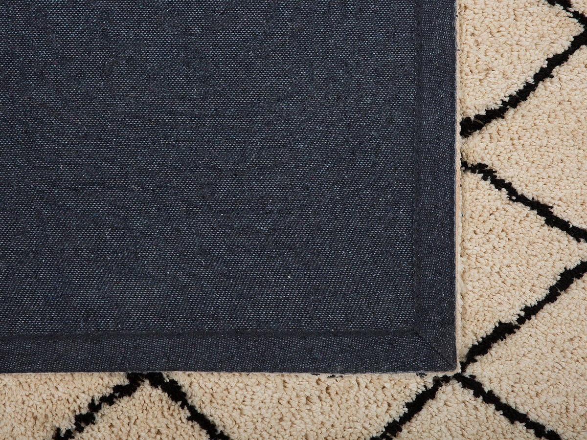 SHAGGY-TEPPICH Midyat 200/200 cm - Beige, Kunststoff (200/200cm) - Beliani