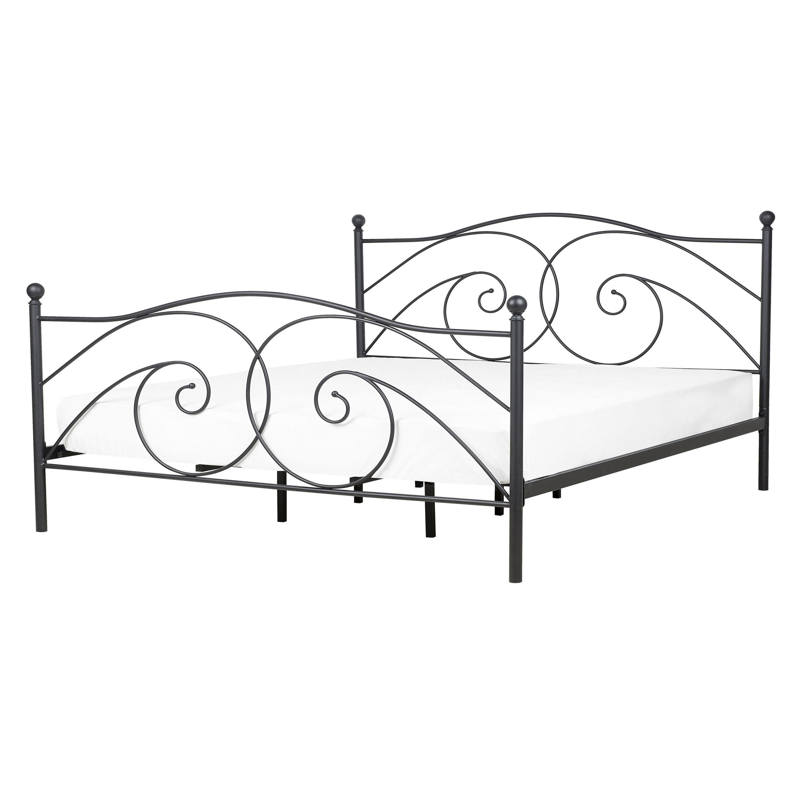 METALLBETT 140/200cm Schwarz Dinard - Schwarz, Metall (140/200cm) - Beliani