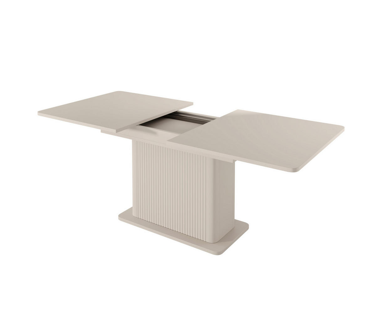 ESSTISCH LANTANA Ausziehbar 160 - 200 / 160 x 75,4 cm - Beige/Goldfarben, Holz (160/160/75.4cm) - MASSENO