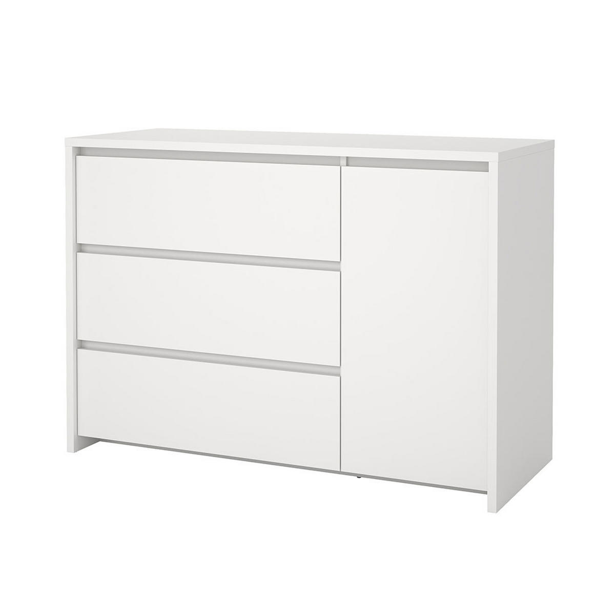KOMMODE, Next, Weiß, Holzwerkstoff, 119 x 48 x 84 cm - Weiß, Holzwerkstoff (119/84/48cm) - ebuy24