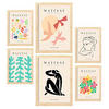 POSTER Set Mit 6 Henri Matisse Freiheit Drucke Des Fauvismus Und Der Abstrakten Kunst Für Innenarchitektur A3 & A4 Rahmen Aus Hellem Holz - Beige, Papier (29/3cm) - Nacnic