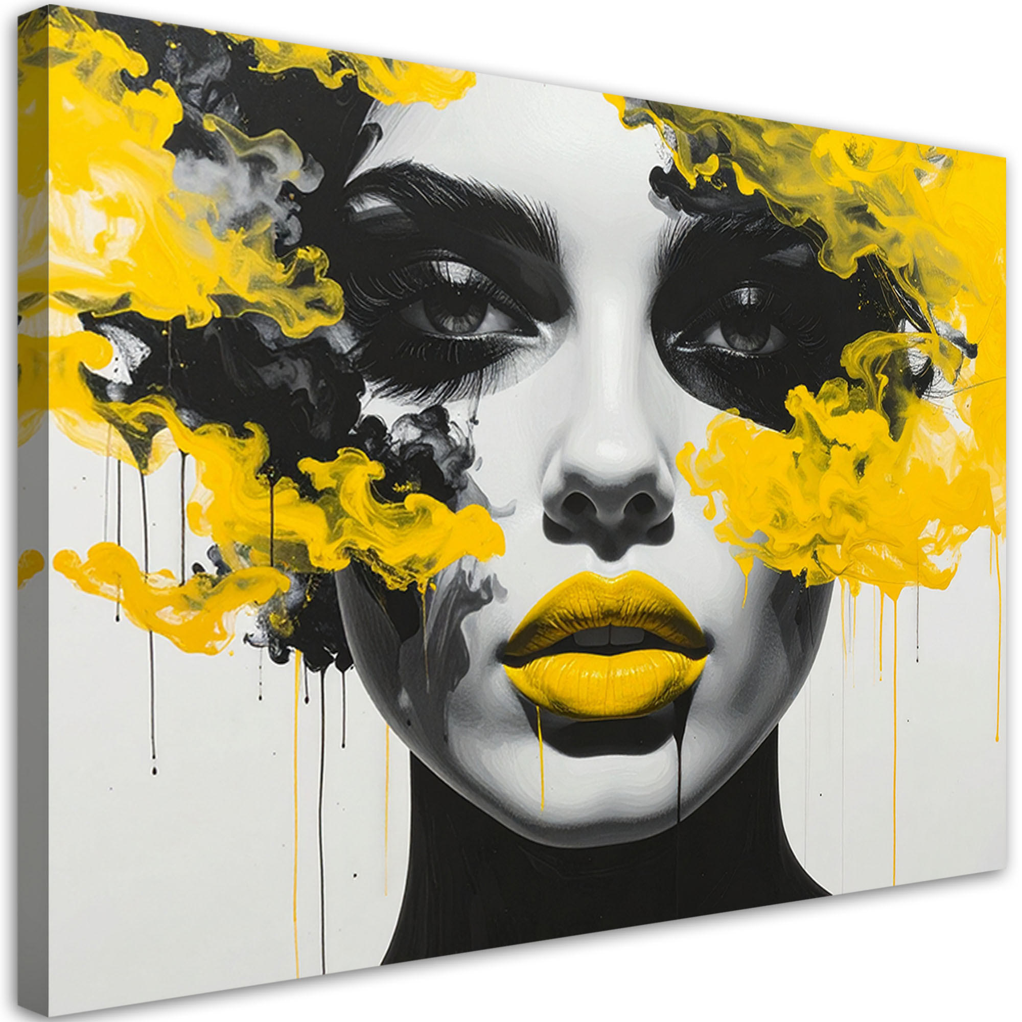 LEINWANDBILD Menschen & Charaktere 60x40cm - Gelb, Textil (60/40cm) - Feeby