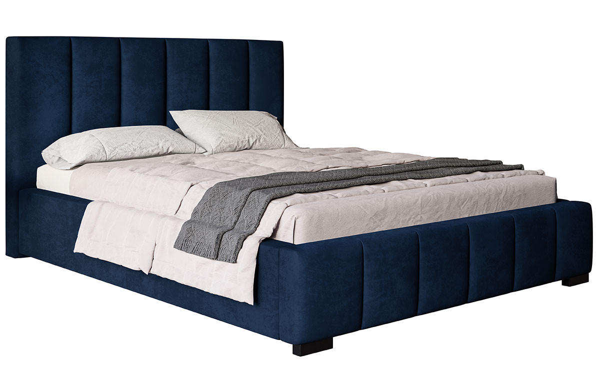 BETT Blau BEN 1 180x200 cm - Dunkelblau, Textil (180/200cm) - Sepro Meble