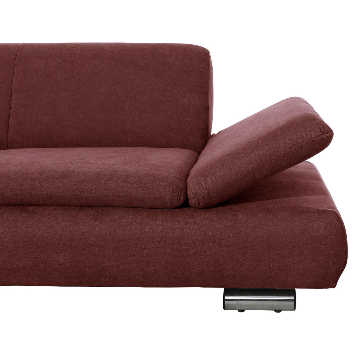 ECKSOFA mit Ottomane links Kaye Flachgewebe rot - Rot, Kunststoff (190/270cm) - 58aufmkessel