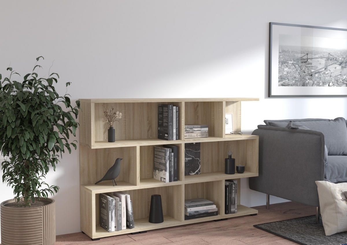 REGAL Morela 113x42 cm, mit offenen Fächern, eiche sonoma - Sonoma Eiche, Holz (42/113/30cm) - Margaret Hadas24