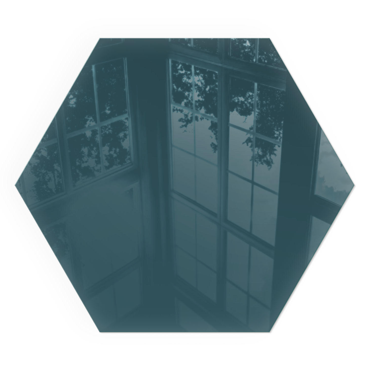 GLASPLATTE für Kamin h40 cm - Türkis, Glas (40/40/0.4cm) - TULUP