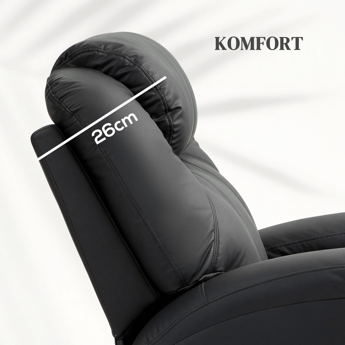 MASSAGESESSEL, Schwarz, Kunstleder, Metall - Schwarz, Metall (99/106/89cm) - HOMCOM