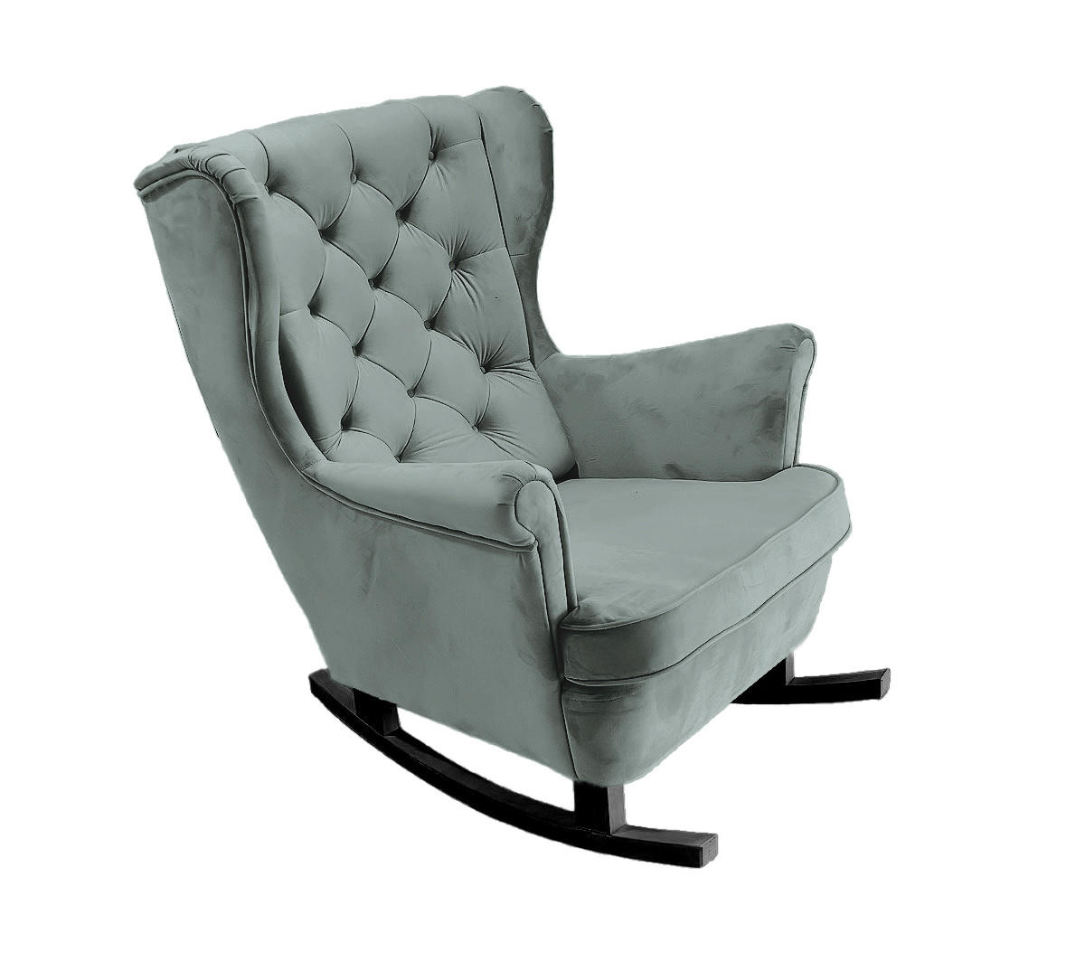 DomoHome Schaukelsessel Blaugrau 81x102x95 cm