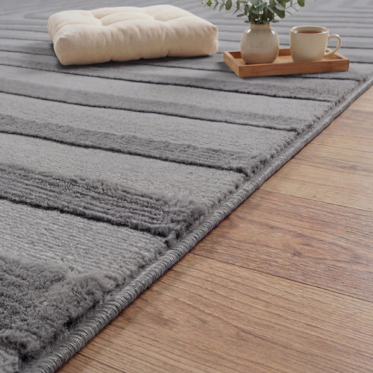 KURZFLORTEPPICH 230/320 cm Tinos 575 - Anthrazit, Textil (230/320cm) - Paco Home