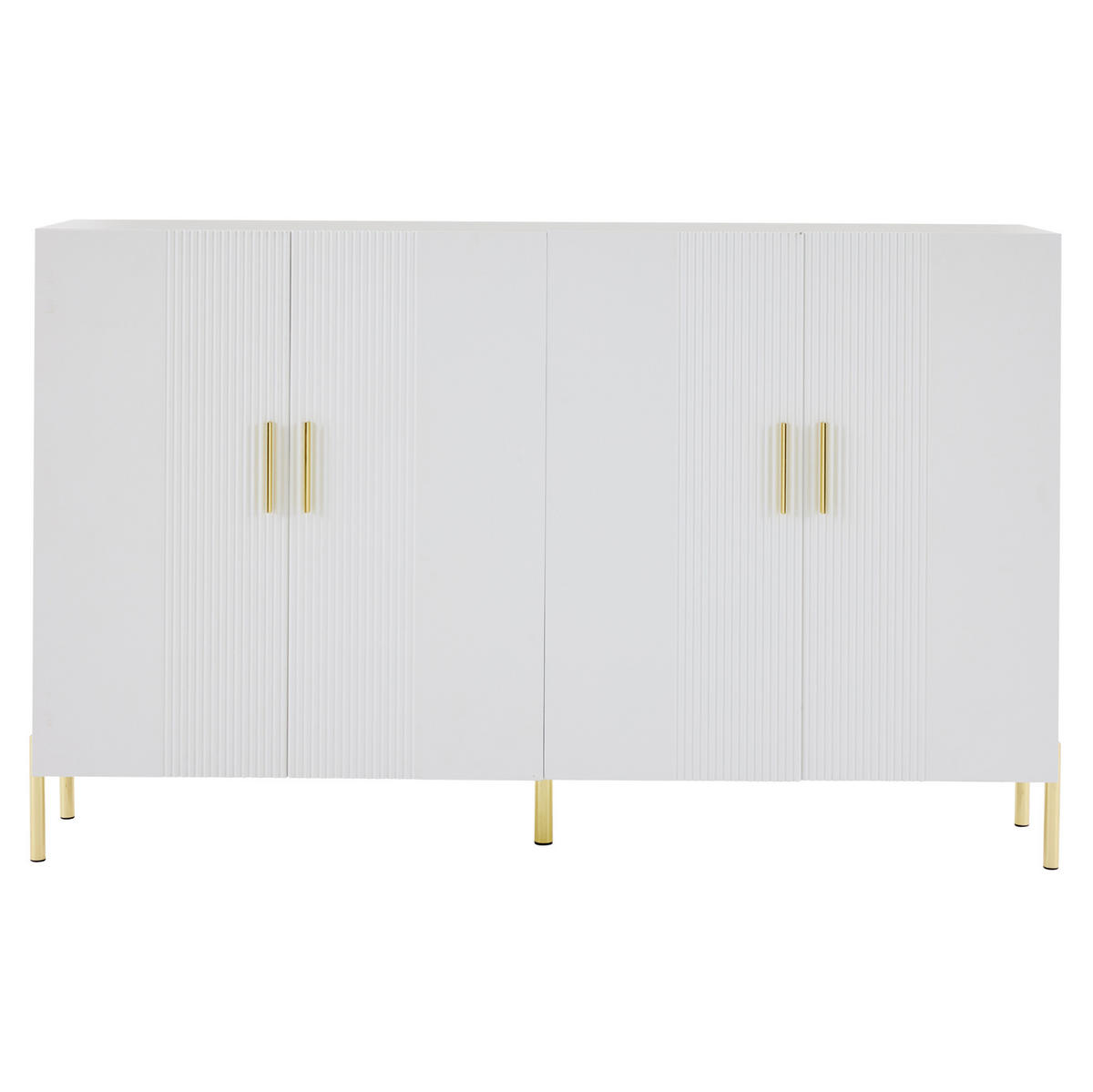 SIDEBOARD 160/35/100 cm Weiß aus Spanplatte mit verstellbaren Einlegeböden - Weiß, Holzwerkstoff (35/100/160cm) - OKMYHOME