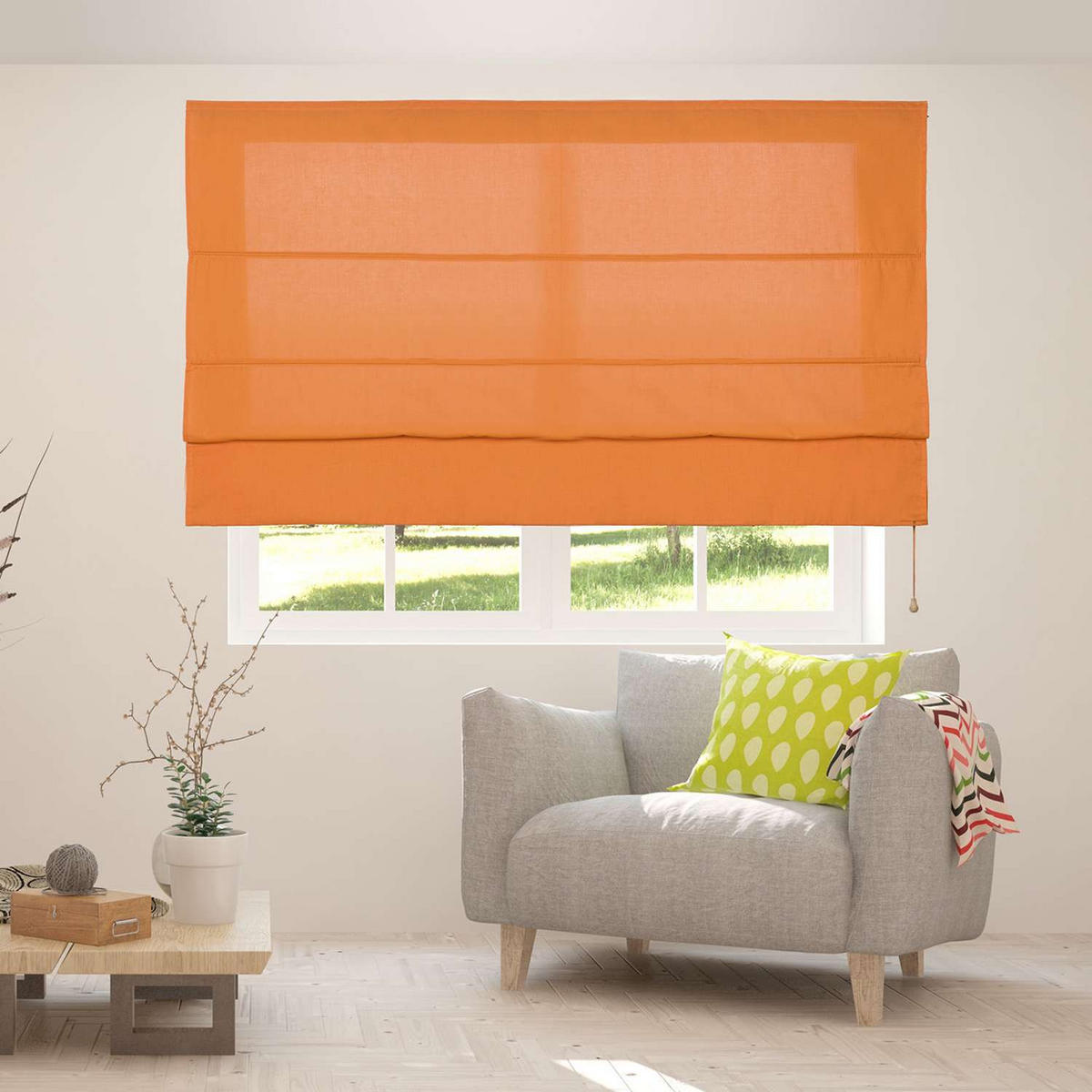 RAFFROLLOS Orange, 90 cm x 175 cm - Orange, Kunststoff (90/175cm) - STORESDECO