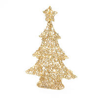 WEIHNACHTSBAUM HTHD0237 - Goldfarben, Kunststoff/Metall (13/55/37cm) - Hometopia