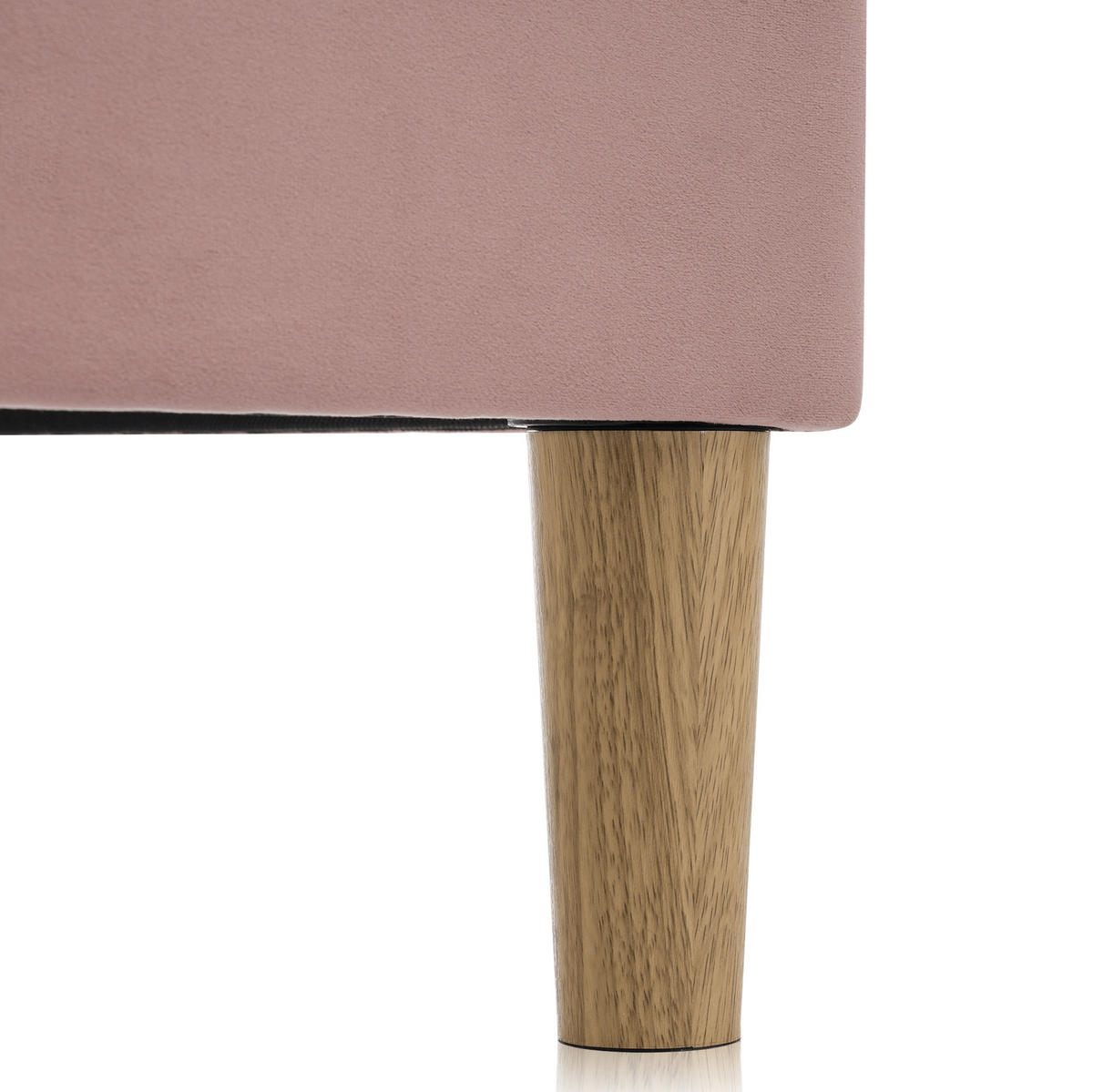 POLSTERBETT aus Samt 90x200 cm Rosa mit Lattenrost, USB- und USB-C-Ladeanschlüssen - Rosa, Textil (90/200cm) - IVMEU