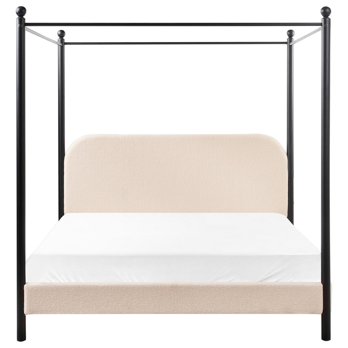 HIMMELBETT 160x200 cm Beige Dannemois - Beige, Textil (160/200cm) - Beliani