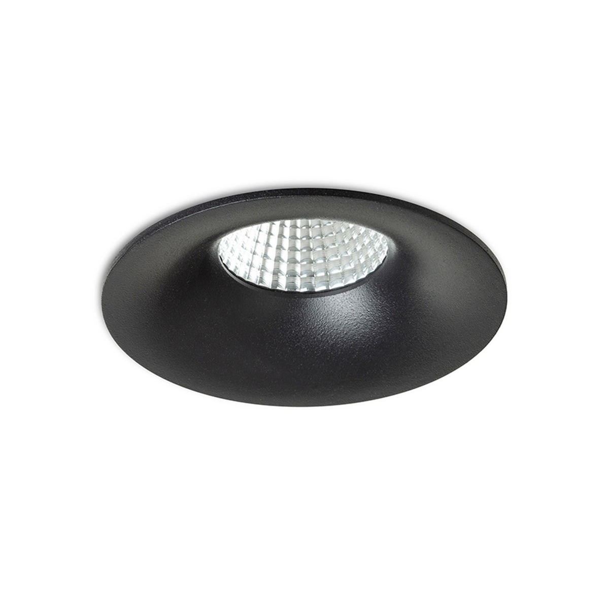 EINBAULEUCHTE FLEUR IP54 DIMM Schwarz 15 W IP54 - Schwarz, Metall (105/105/12cm) - Rendl