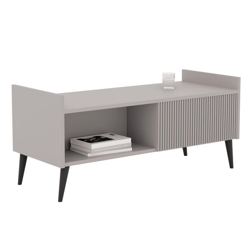 COUCHTISCH SCALA 100/60/45 cm Rechteckig, Kaschmir - Kaschmir/Schwarz, Holzwerkstoff/Metall (60/100/45cm) - Idohome