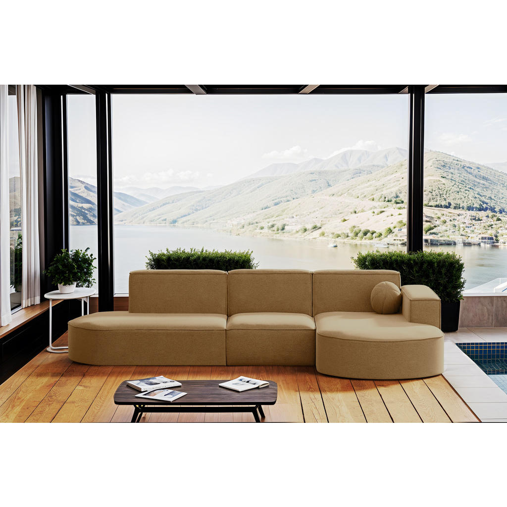 Thumbnail - Kaiser Möbel Gartenecksofa, Cappuccino, Holz, 4-Sitzer, Füllung: Komfortschaum,Komfortschaum, L-Form,L-Form, 296x78x165 ...