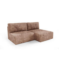 ECKSOFA Angela 3 Sitzplätze Hellbraun - Braun, Holz (210/149cm) - Petits-meubles