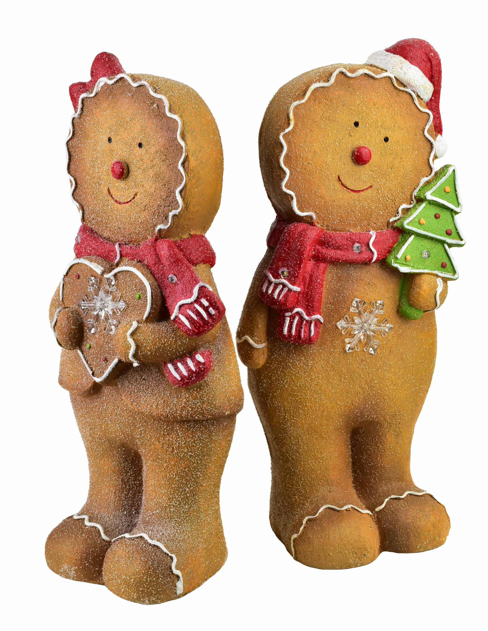 LED-DEKOFIGUR Santa Lila Braun 19,5x13,5x43,5 cm Keramik - Braun, Keramik (13.5/43.5/19.5cm) - Mondex