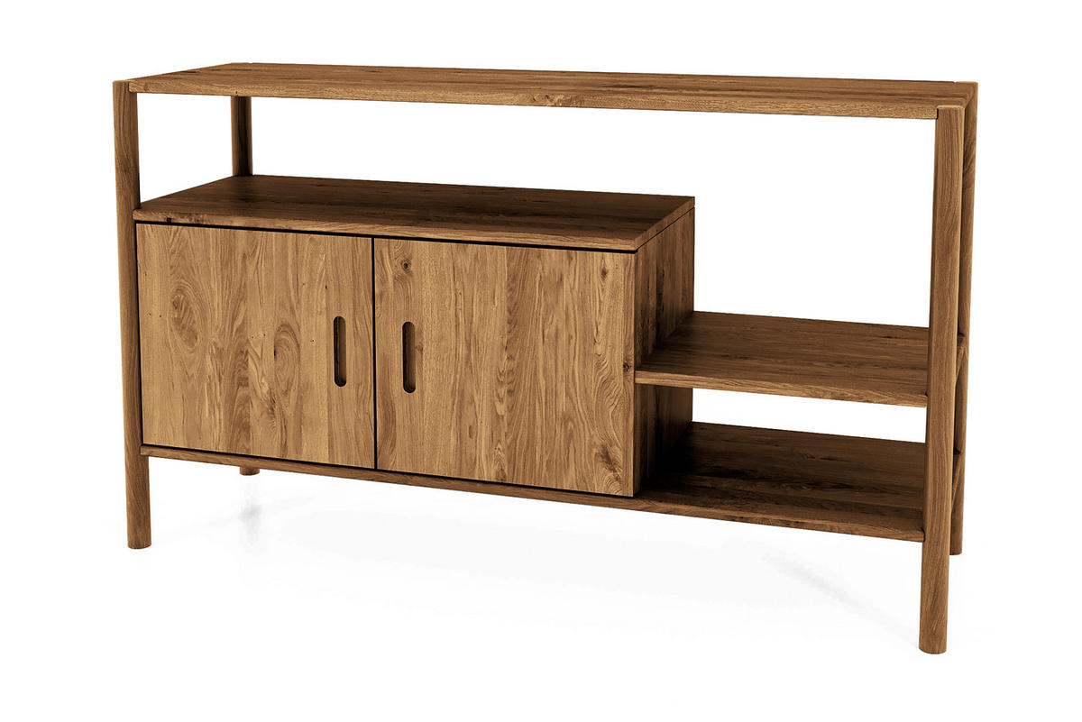 REGAL INA Wildeiche - Alteiche, Holz (142/86/46cm) - byoak