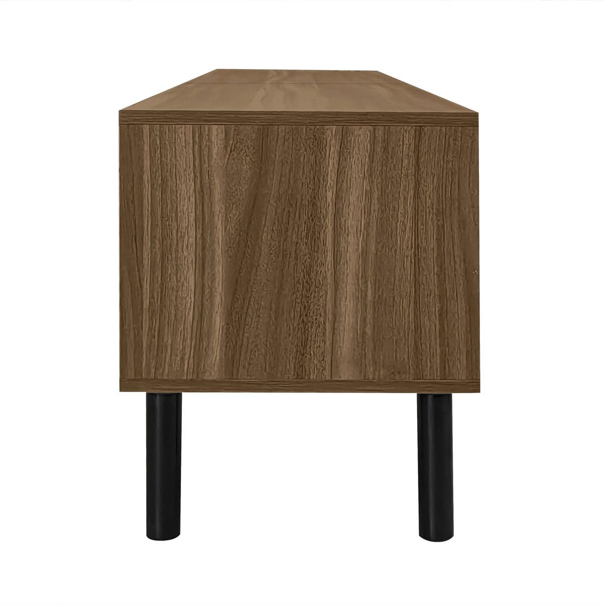 TV-SCHRANK 170cm 4 Türen Schwarz Holzoptik modern - Schwarz, Holzwerkstoff (38/47/170cm) - FLIEKS