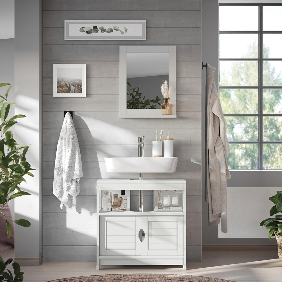 KOUPELNOVÝ NÁBYTEK Vilda Bílá - bílá, kompozitní dřevo (60/60/30cm) - Vicco