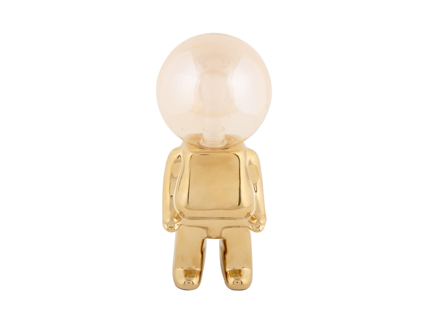 TISCHLAMPE Ross LED Gold 12/12/27 cm - Goldfarben, Keramik (12/12/27cm) - Leitmotiv