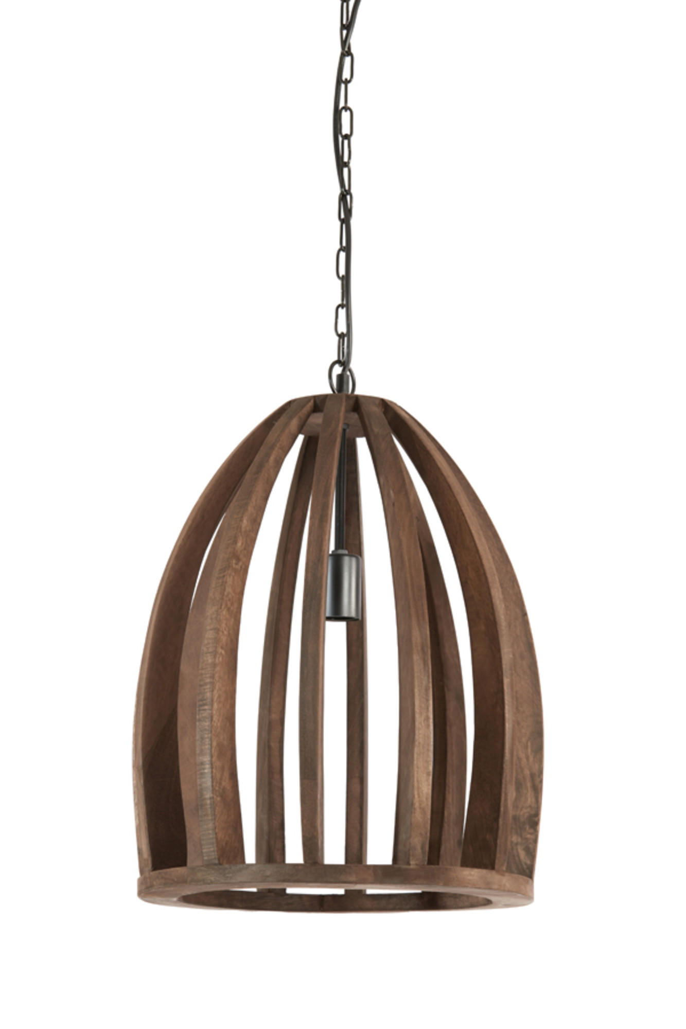 HÄNGELAMPE Haranka Braun Ø38/46 cm - Braun, Holz (38/38/46cm) - Light & Living